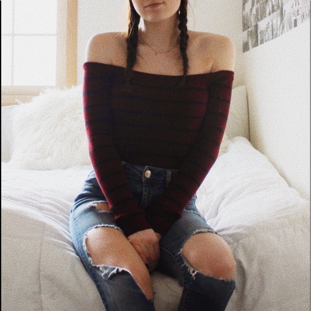 Striped American Eagle Sweater